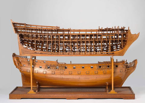 Model of a 54-Gun Ship, anonymous, 1784 Canvas Print