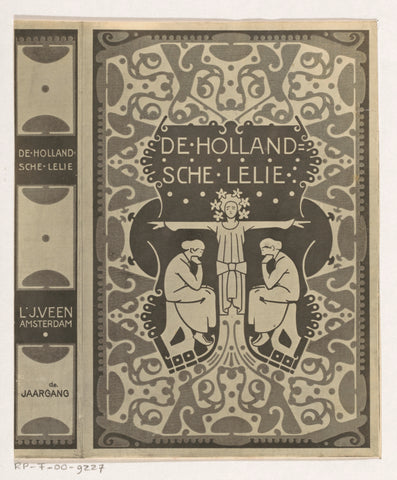 Bandontwerp voor: De Hollandsche lelie. Weekblad voor jonge dames, c. 1915-1916, anonymous, Willem Wenckebach, in or after 1915 - in or after 1916 Canvas Print