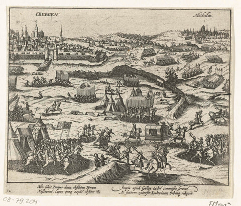 Lodewijk van Nassau verlaat Bergen, 1572, anonymous, 1613 - 1615 Canvas Print