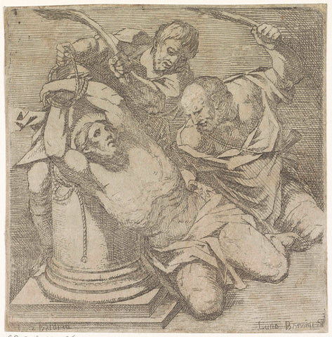 Flogging of Christ, Lucio Bononi, c. 1650 - c. 1699 Canvas Print