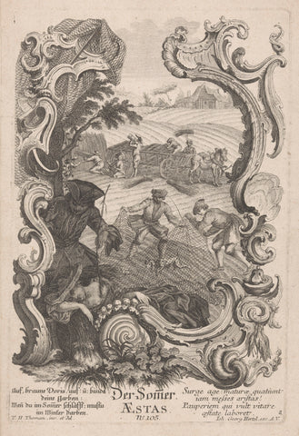 Summer, anonymous, 1705 - 1764 Canvas Print