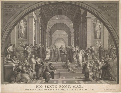 The School of Athens, Giovanni Volpato, 1743 - 1803 Canvas Print