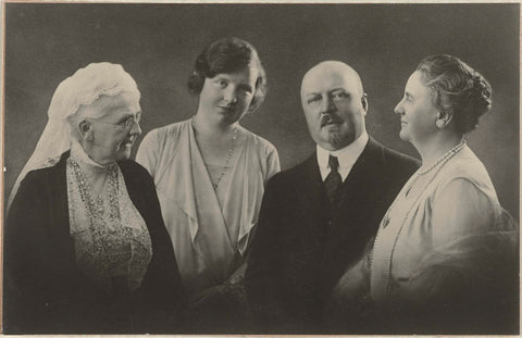 Portrait of Emma, Queen Regent of the Netherlands, Wilhelmina, Queen of the Netherlands, Hendrik van Mecklenburg-Schwerin, and Juliana, Queen of the Netherlands, Franz Ziegler, 1929 Canvas Print