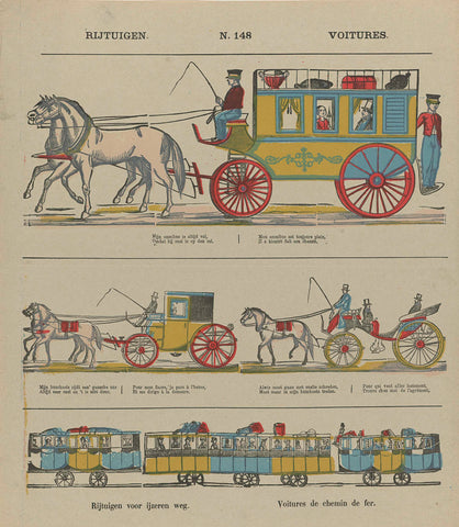 Rijtuigen / Voitures, Brepols & Dierckx son, 1833 - 1911 Canvas Print