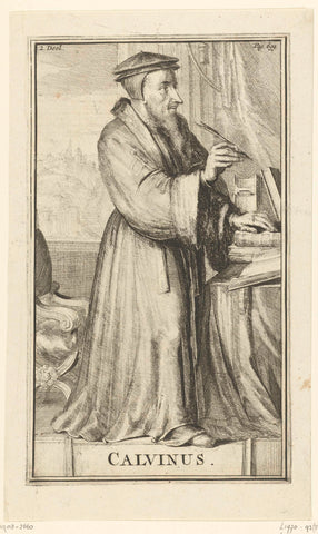 Portrait of John Calvin, Romeyn de Hooghe, 1701 Canvas Print