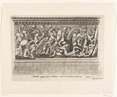 Relief on the Roman triumphal arch in Orange, 1639, J. Baugin, 1637 - 1640 Canvas Print