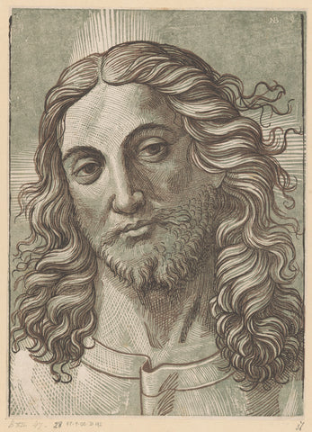 Head of Christ, Monogrammist NB (Italy), 1600 - 1699 Canvas Print