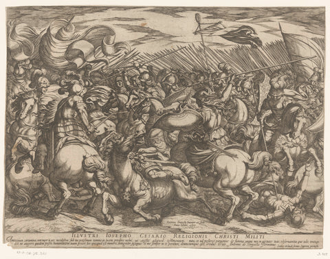 Battle between the Greeks and the Amazons, Antonio Tempesta, 1565 - 1630 Canvas Print