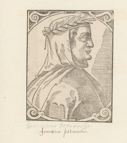 Portrait of Francesco Petrarch, anonymous, 1549 - 1577 Canvas Print