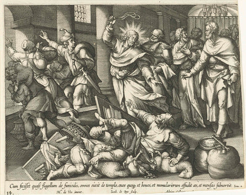 Expulsion of the Money Changers from the Temple, Jacques de Bie, 1598 - 1618 Canvas Print