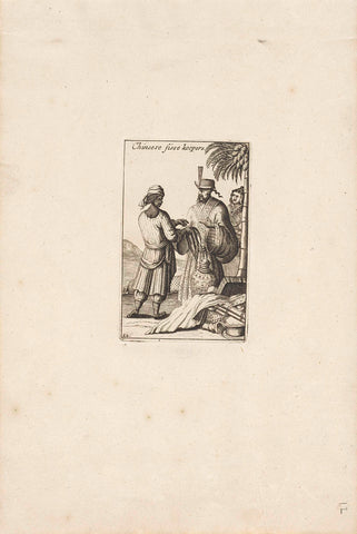 Chinese visverkoper, Pieter Schenk (I) (possibly), 1682 - 1711 Canvas Print