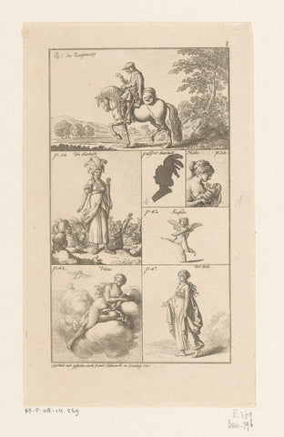 Magazine from De Lof der Zotheid, Daniel Nikolaus Chodowiecki, 1780 Canvas Print