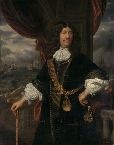 Portrait of Mattheus van den Broucke (1620-1685). Councillor of the Indies, Samuel van Hoogstraten, 1670 - 1678 Canvas Print