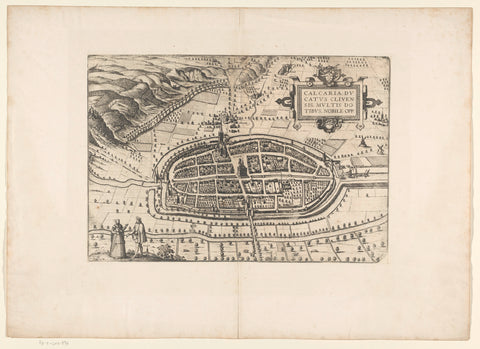 Map of Kalkar, anonymous, c. 1580 - c. 1635 Canvas Print