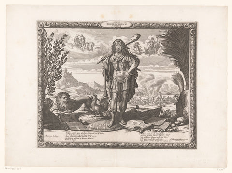 Portrait of Louis XIII as Hercules, Abraham Bosse, 1635 Canvas Print