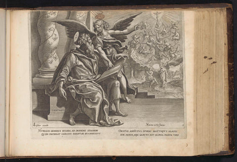 Evangelist Matthew, Johannes Wierix, 1646 Canvas Print