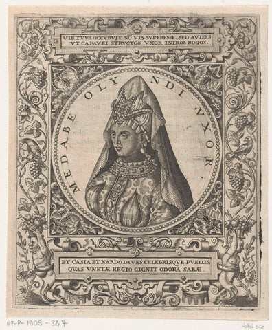 Portrait of the Sultan Medabe, Theodor de Bry, 1596 Canvas Print