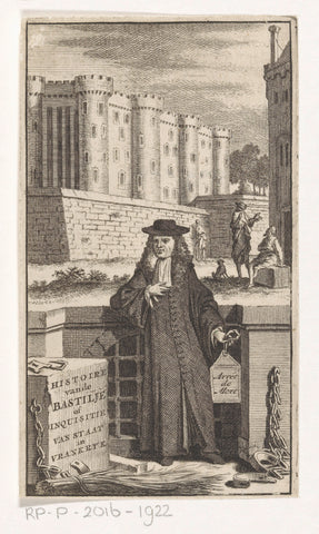 Man in front of the Bastille in Paris, anonymous, 1717 Canvas Print