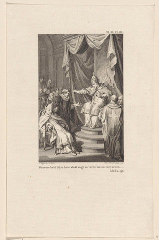 Pope Stephanus VI (VII) condemns the corpse of Pope Formosus, Reinier Vinkeles (I), 1782 Canvas Print