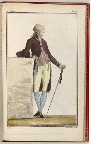 Cabinet des Modes ou les Modes Nouvelles, 15 September 1786, pl. II, A.B. Duhamel, 1786 Canvas Print