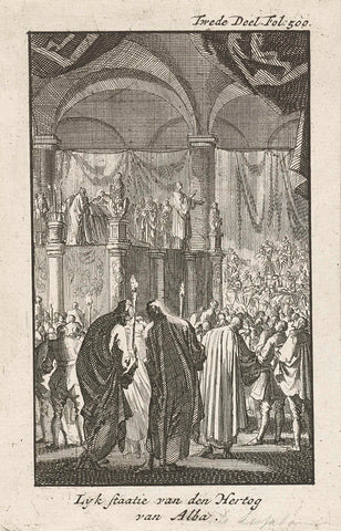 Funeral of the Duke of Alva, 1582, Jan Luyken, 1701 Canvas Print