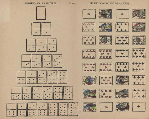 Domino and card game / Jeu de domino et de cartes, Philippus Jacobus Brepols, 1800 - 1833 Canvas Print