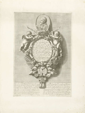 Funerary monument for Pieter Adriaansz. van der Werff in the Hooglandse kerk in Leiden, Pieter Philippe, 1661 Canvas Print