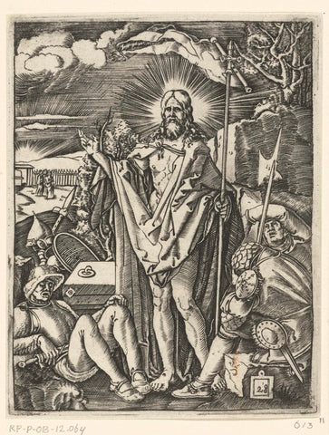 Resurrection of Christ, Marcantonio Raimondi, 1510 - 1515 Canvas Print