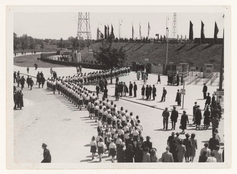 Youth storm at Stadion Galgenwaard, Photo service NSB, 1942 Canvas Print