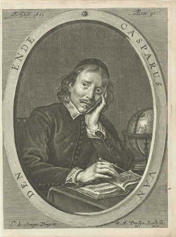 Portrait of Caspar van den Ende, Reinier van Persijn, 1654 Canvas Print