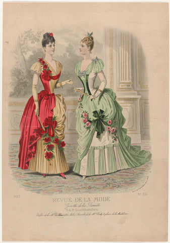 Revue de la Mode, Gazette de la Famille, 1887, No. 832: Etoffes de la M.on Le Houssel (...), anonymous, 1887 Canvas Print