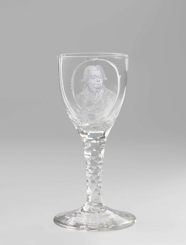 Chalice glass with a portrait of William V, anonymous, 1796 Canvas Print