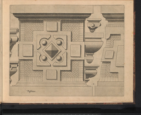 Whole and half pedestal and five consoles, Johannes or Lucas van Doetechum, 1578 Canvas Print