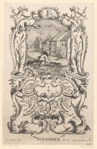 November, anonymous, 1705 - 1766 Canvas Print