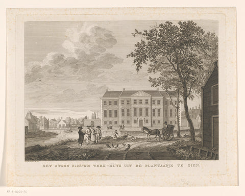 View of the Spin- en Nieuwe Werkhuis in Amsterdam, Hermanus Petrus Schouten (possibly), 1782 - 1783 Canvas Print