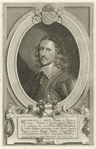 Portret van Barthold van Gent, graaf van Loenen en Meynerswijck, Pieter de Jode (II), 1648 Canvas Print