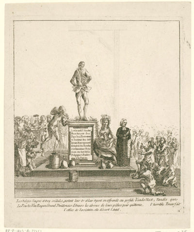Belgians bring their money to Van der Noot, anonymous, 1787 - 1800 Canvas Print