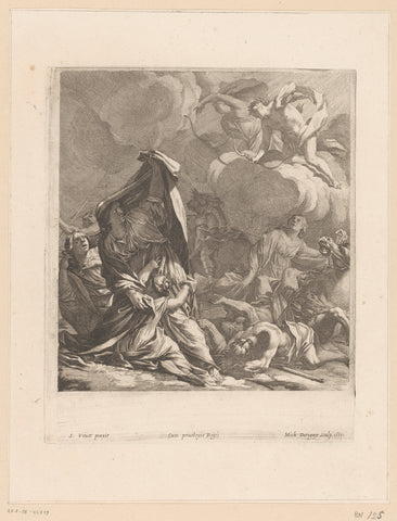 Death of Niobes children, Michel Dorigny, 1651 Canvas Print