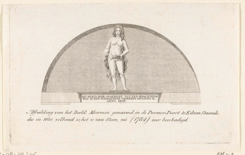 Tympanmer with the mermaid of Edam, anonymous, 1784 Canvas Print