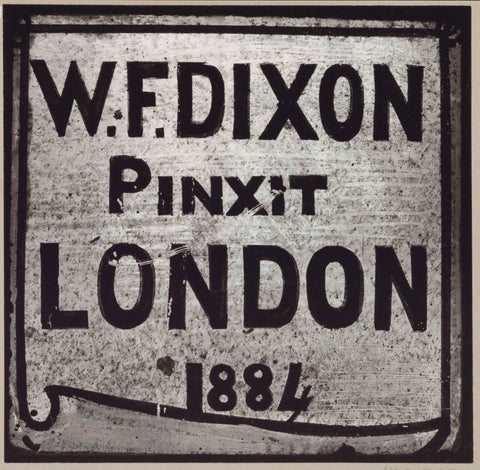 Stained glass window with the text W.F.DIXON Pinxit LONDON 1884, c. 1900 - c. 1999 Canvas Print