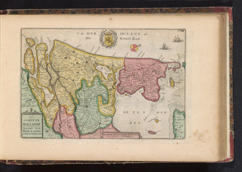 Map of the county of Holland, anonymous, 1735 Canvas Print