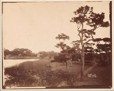 View in the Hama-rikyū park in Tokyo, anonymous, 1884 Canvas Print