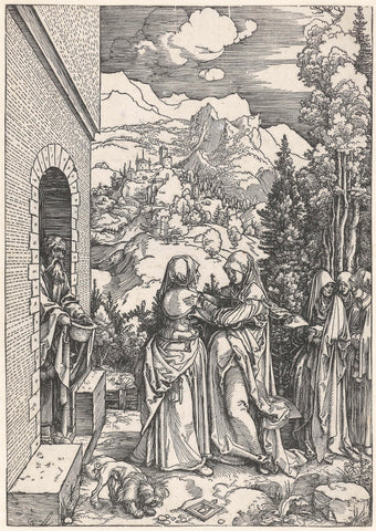 Visitation, Albrecht Dürer, 1503 - 1504 Canvas Print