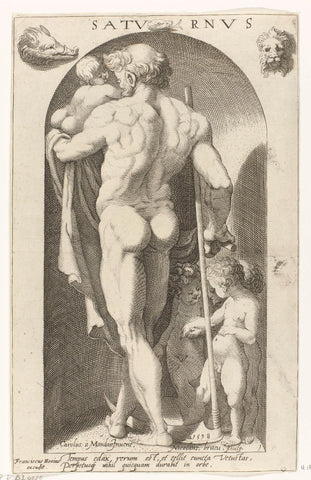 Saturn, Nicolaas Braeu, 1598 Canvas Print