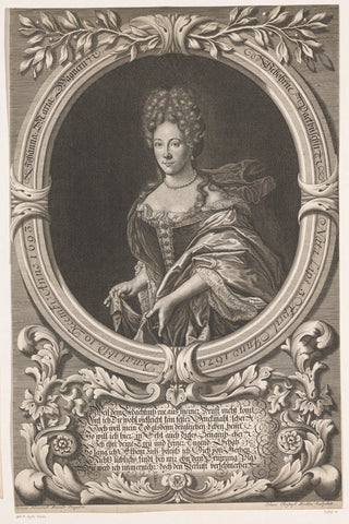 Portrait of Johanna Maria Wagner, Johann Christoph Boecklin, 1693 - 1709 Canvas Print