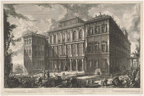 Palazzo Barberini te Rome, Giovanni Battista Piranesi, 1748-1778 Canvas Print