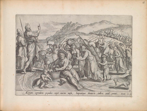 Exodus from Egypt, Johann Sadeler (I), 1643 Canvas Print