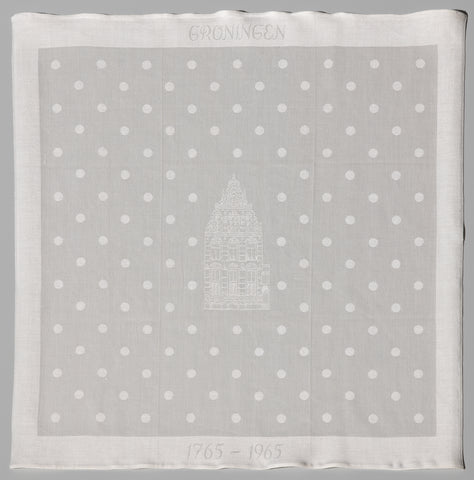 Napkin of linen damask, anonymous, c. 1965 Canvas Print