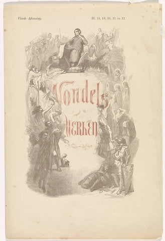 Vondels Werken, Edouard Taurel, 1855 Canvas Print