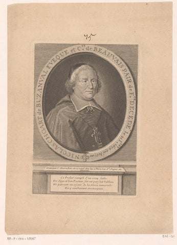 Portrait of Nicolas Choart de Buzenval, Etienne Desrochers, c. 1726 Canvas Print